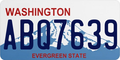WA license plate ABQ7639