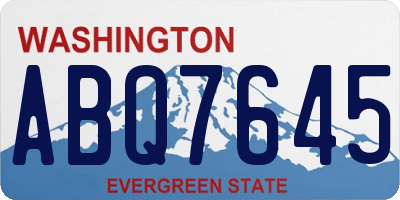 WA license plate ABQ7645