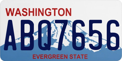 WA license plate ABQ7656