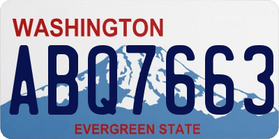 WA license plate ABQ7663