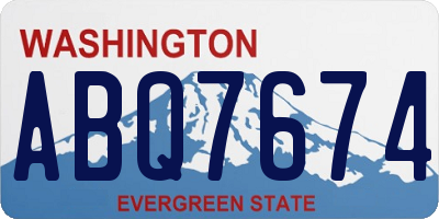 WA license plate ABQ7674