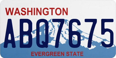 WA license plate ABQ7675