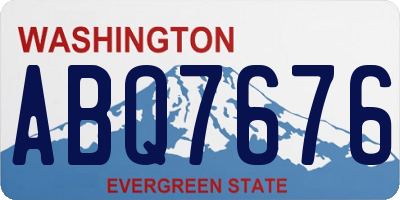 WA license plate ABQ7676