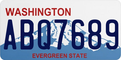 WA license plate ABQ7689