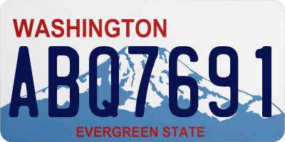 WA license plate ABQ7691