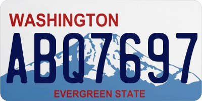 WA license plate ABQ7697