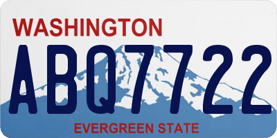WA license plate ABQ7722