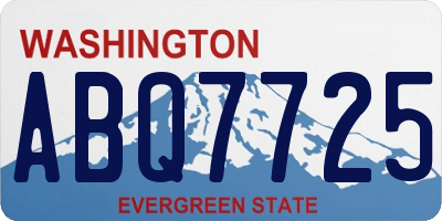 WA license plate ABQ7725