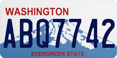 WA license plate ABQ7742