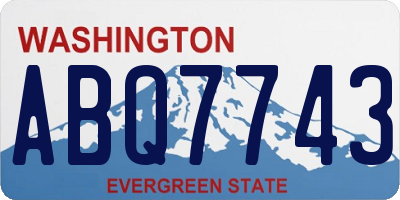 WA license plate ABQ7743
