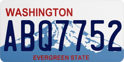 WA license plate ABQ7752