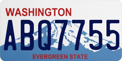 WA license plate ABQ7755