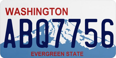 WA license plate ABQ7756