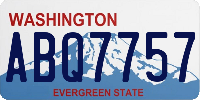WA license plate ABQ7757