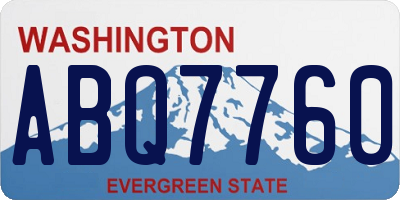 WA license plate ABQ7760
