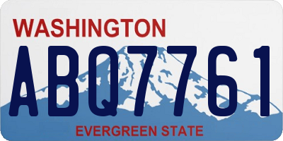 WA license plate ABQ7761