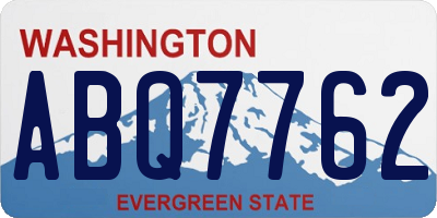 WA license plate ABQ7762