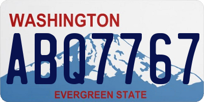 WA license plate ABQ7767