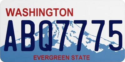 WA license plate ABQ7775