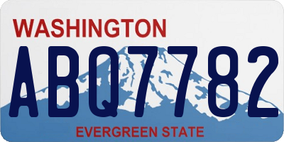 WA license plate ABQ7782