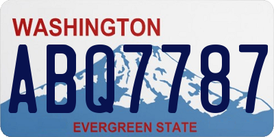 WA license plate ABQ7787