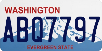 WA license plate ABQ7797