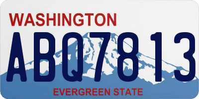 WA license plate ABQ7813