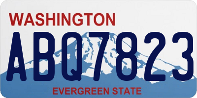 WA license plate ABQ7823