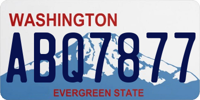 WA license plate ABQ7877