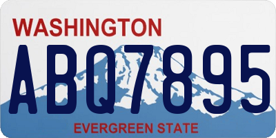 WA license plate ABQ7895