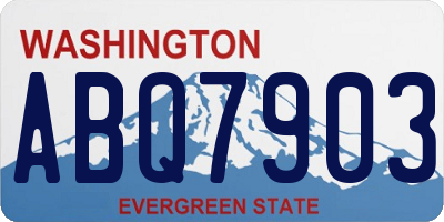 WA license plate ABQ7903