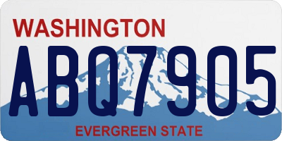 WA license plate ABQ7905