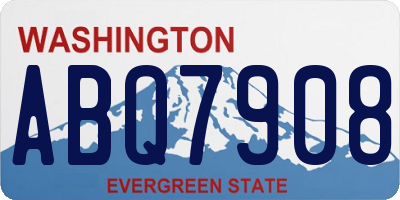 WA license plate ABQ7908