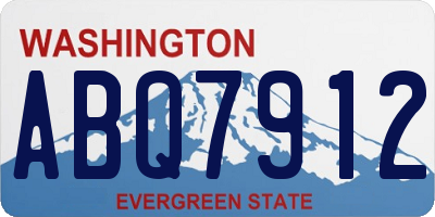 WA license plate ABQ7912