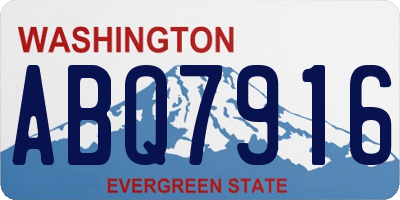 WA license plate ABQ7916