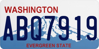 WA license plate ABQ7919