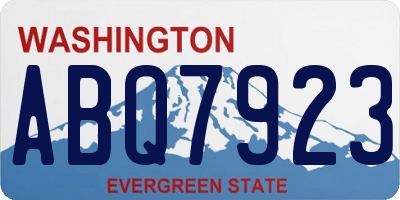 WA license plate ABQ7923