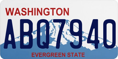 WA license plate ABQ7940