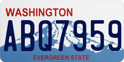WA license plate ABQ7959