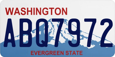 WA license plate ABQ7972