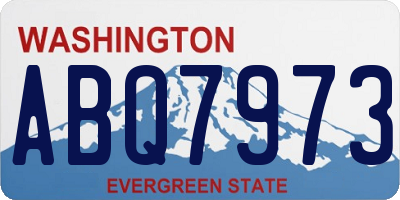 WA license plate ABQ7973