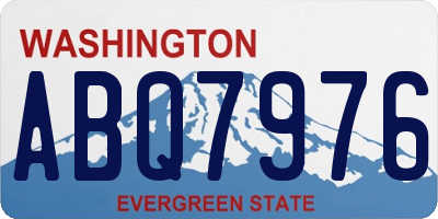 WA license plate ABQ7976