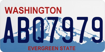 WA license plate ABQ7979