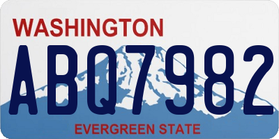 WA license plate ABQ7982
