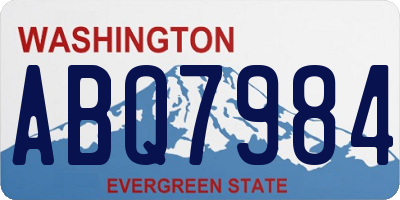 WA license plate ABQ7984