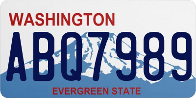 WA license plate ABQ7989