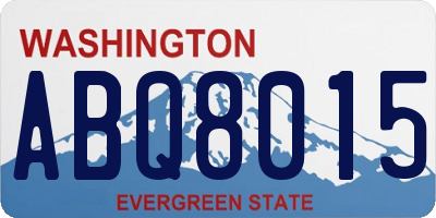 WA license plate ABQ8015