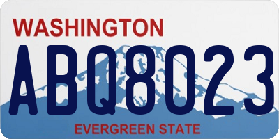 WA license plate ABQ8023