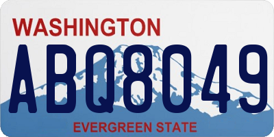 WA license plate ABQ8049