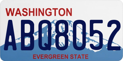 WA license plate ABQ8052